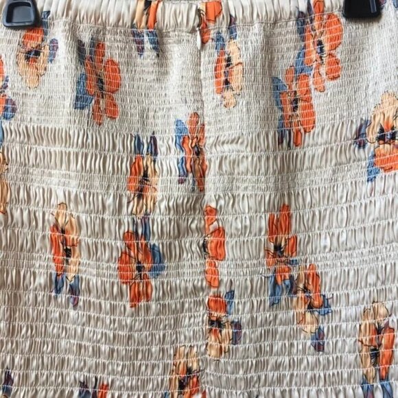 NEW NICHOLAS Smocked Floral Midi Skirt Size US 6 - Picture 10 of 14